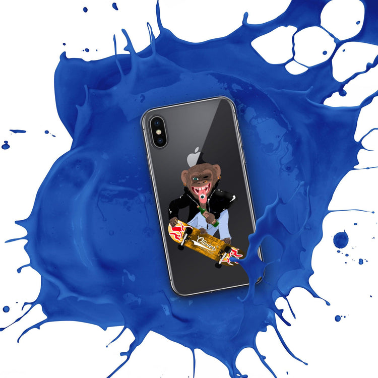 Olivier Industries ®Worldwide- Skating Ape handmade Art Iphone Hülle - Olivier Industries ® Art & Apparel