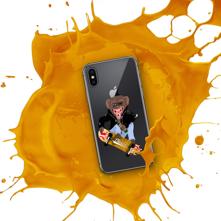 Olivier Industries ®Worldwide- Skating Ape handmade Art Iphone Hülle - Olivier Industries ® Art & Apparel