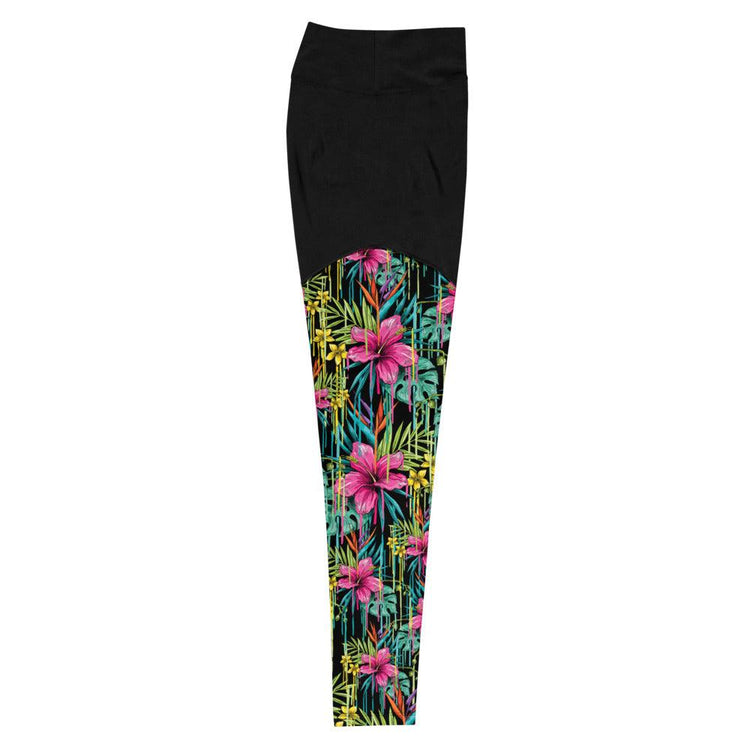 Olivier Industries TM Worldwide Flower Pattern Art Sport-Leggings - Olivier Industries ® Art & Apparel