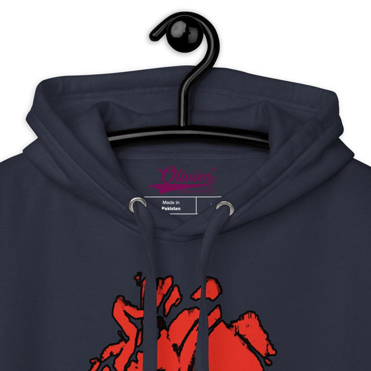 Olivier Industries ® Two side printed anatomical Heart Bullet Unisex Hoodie - Olivier Industries ® Art & Apparel