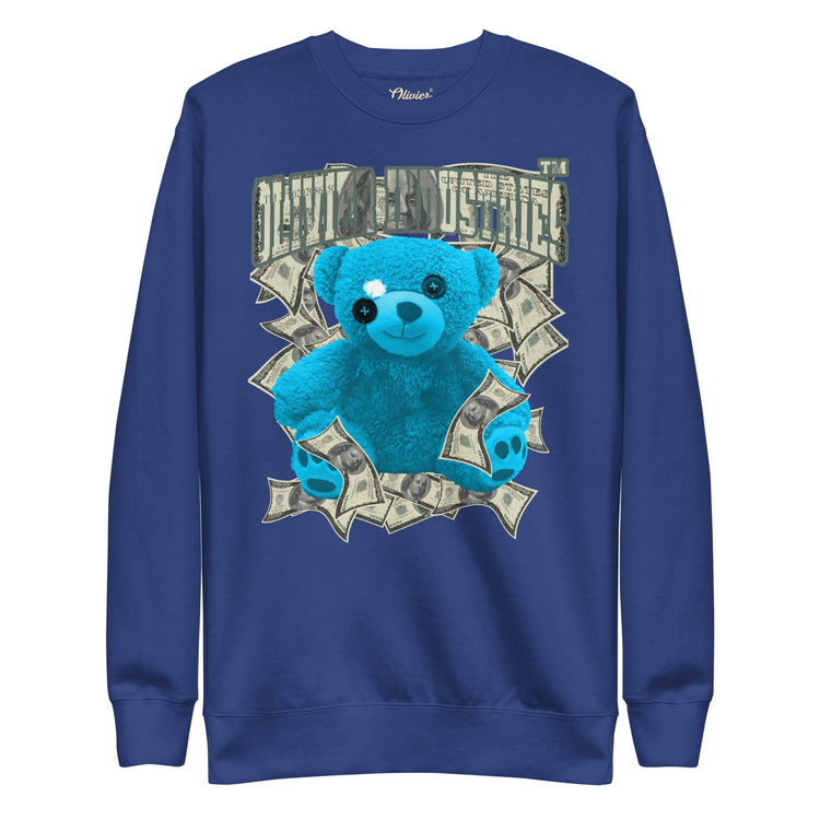 Olivier Industries TM Worldwide Blue Line Bear & Dollar Unisex-Premium-Pullover - Olivier Industries ® Art & Apparel