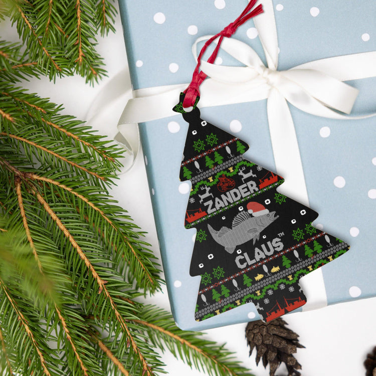 Zander Claus TM - Weihnachtsbaumschmuck Christmas Wood Ornament - Olivier Industries ® Art & Apparel