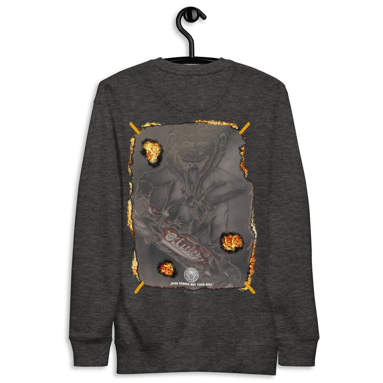 Olivier Industries ® Worldwide-Burned drawn Ape Art - unisex premium Sweatshirt - Olivier Industries ® Art & Apparel