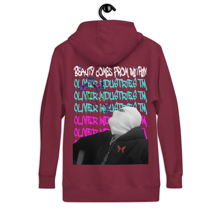 Olivier Industries ® Beauty comes from within butterfly unisex premium Hoodie - Olivier Industries ® Art & Apparel