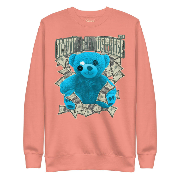 Olivier Industries TM Worldwide Blue Line Bear & Dollar Unisex-Premium-Pullover - Olivier Industries ® Art & Apparel