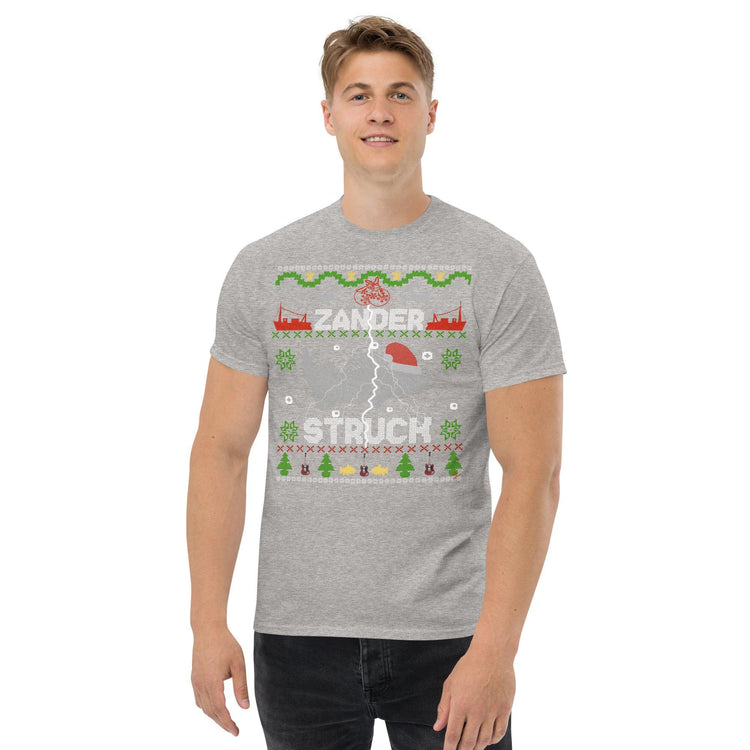Zander Claus TM Fishing Brand - Zander struck lustiges Weihnachts T-shirt - Olivier Industries ® Art & Apparel