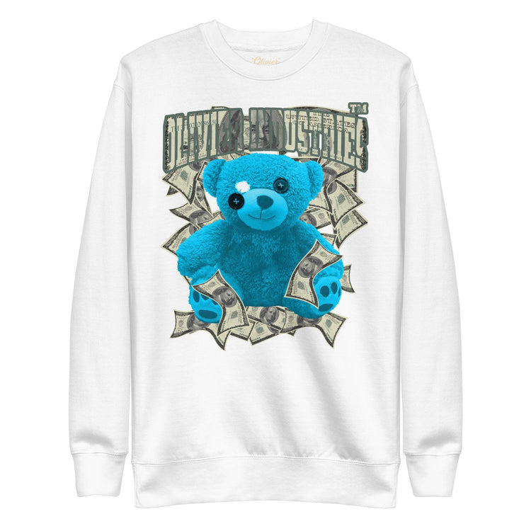 Olivier Industries TM Worldwide Blue Line Bear & Dollar Unisex-Premium-Pullover - Olivier Industries ® Art & Apparel