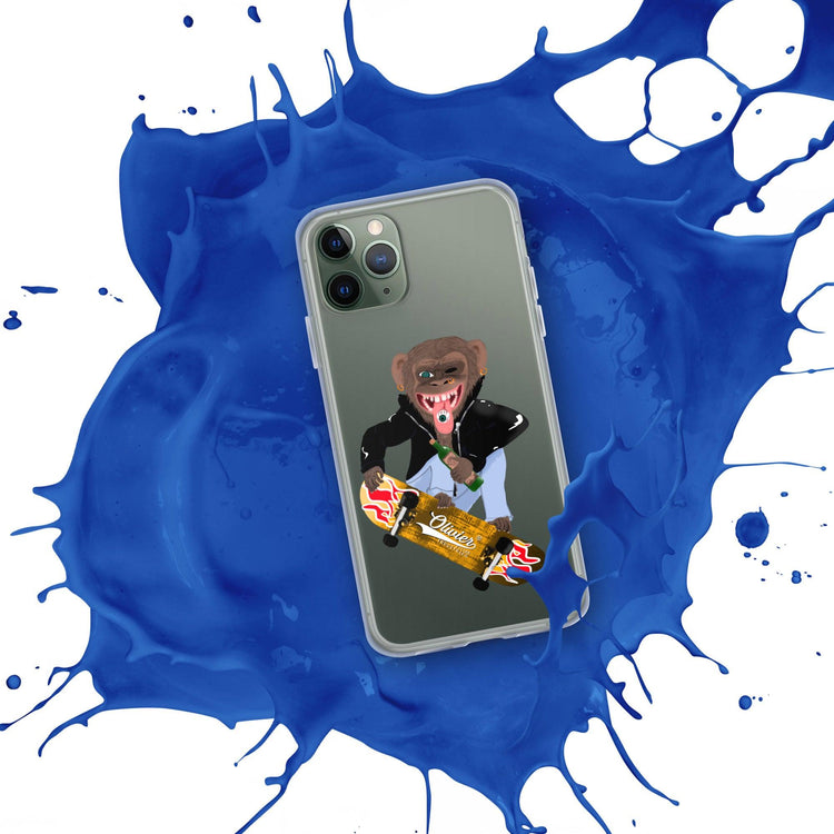 Olivier Industries ®Worldwide- Skating Ape handmade Art Iphone Hülle - Olivier Industries ® Art & Apparel