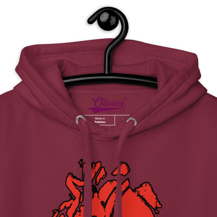 Olivier Industries ® Two side printed anatomical Heart Bullet Unisex Hoodie - Olivier Industries ® Art & Apparel