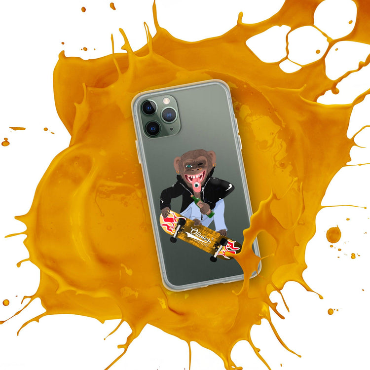 Olivier Industries ®Worldwide- Skating Ape handmade Art Iphone Hülle - Olivier Industries ® Art & Apparel