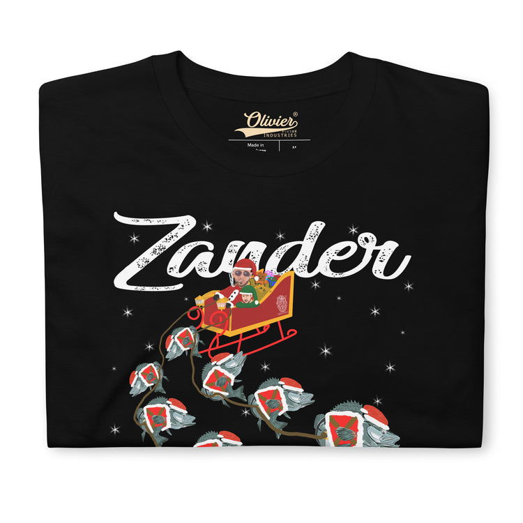 Olivier Industries TM x Zander Claus TM - Top -G and Helper fishing unisex Christmas ugly -T-Shirt