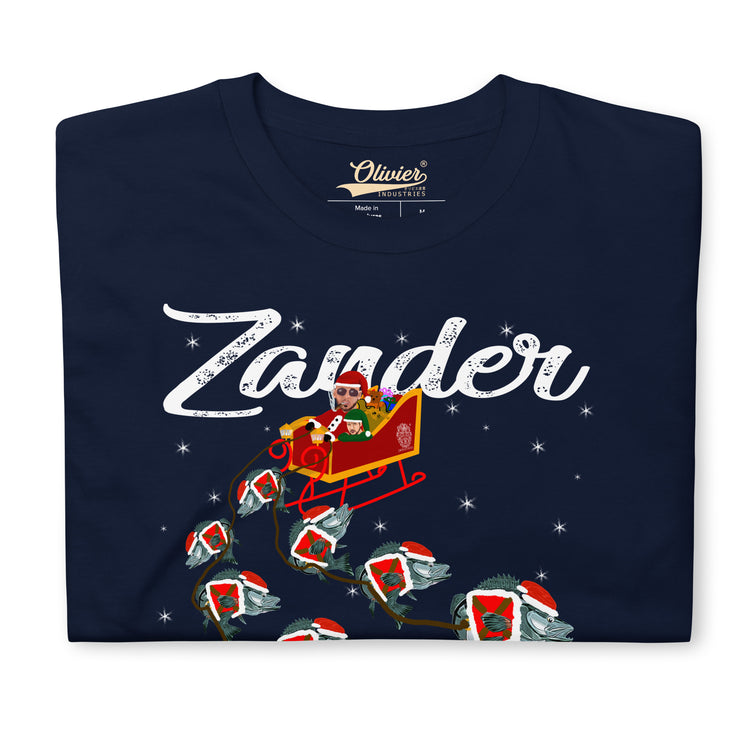 Olivier Industries TM x Zander Claus TM - Top -G and Helper fishing unisex Christmas ugly -T-Shirt