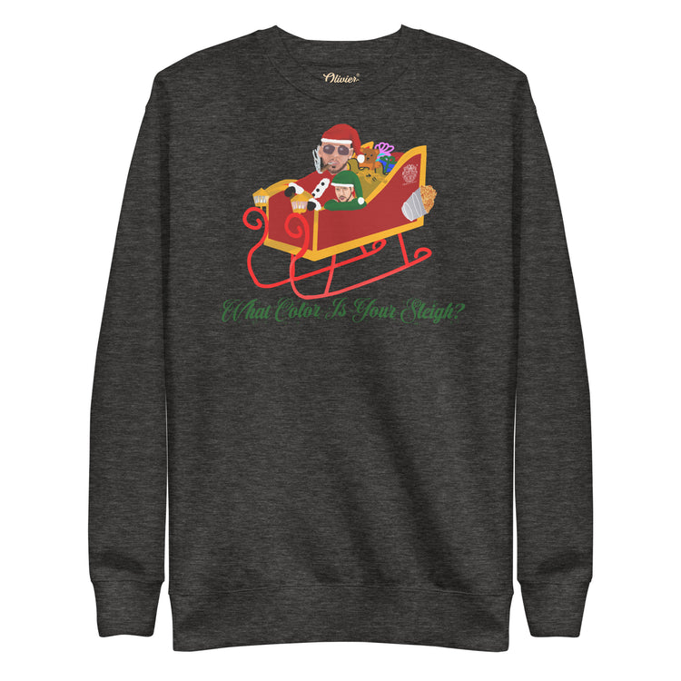 Olivier Industries ® What Color is your Sleigh handmade Drawn Top-G unisex Sweatshirt