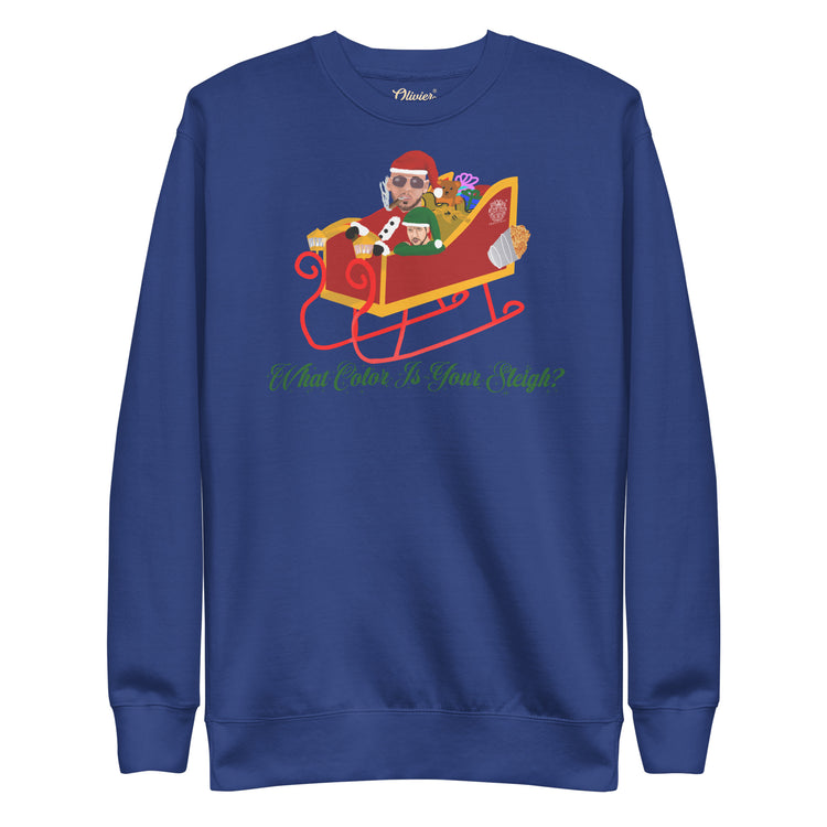 Olivier Industries ® What Color is your Sleigh handmade Drawn Top-G unisex Sweatshirt