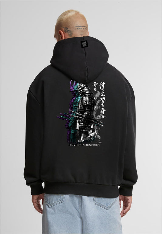 Olivier Industries TM 3 Samurai oversize heavy unisex Hoodie blck