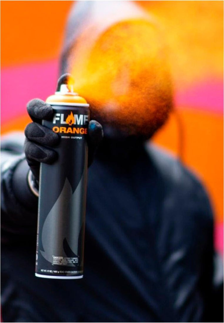 2x Flame Orange 600ml spray paint