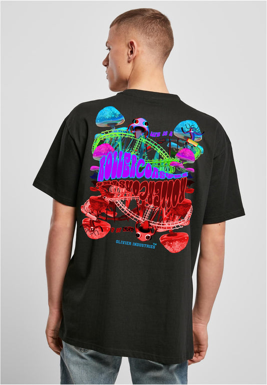 Olivier Industries Rollercoaster upside down - men oversize T-shirt