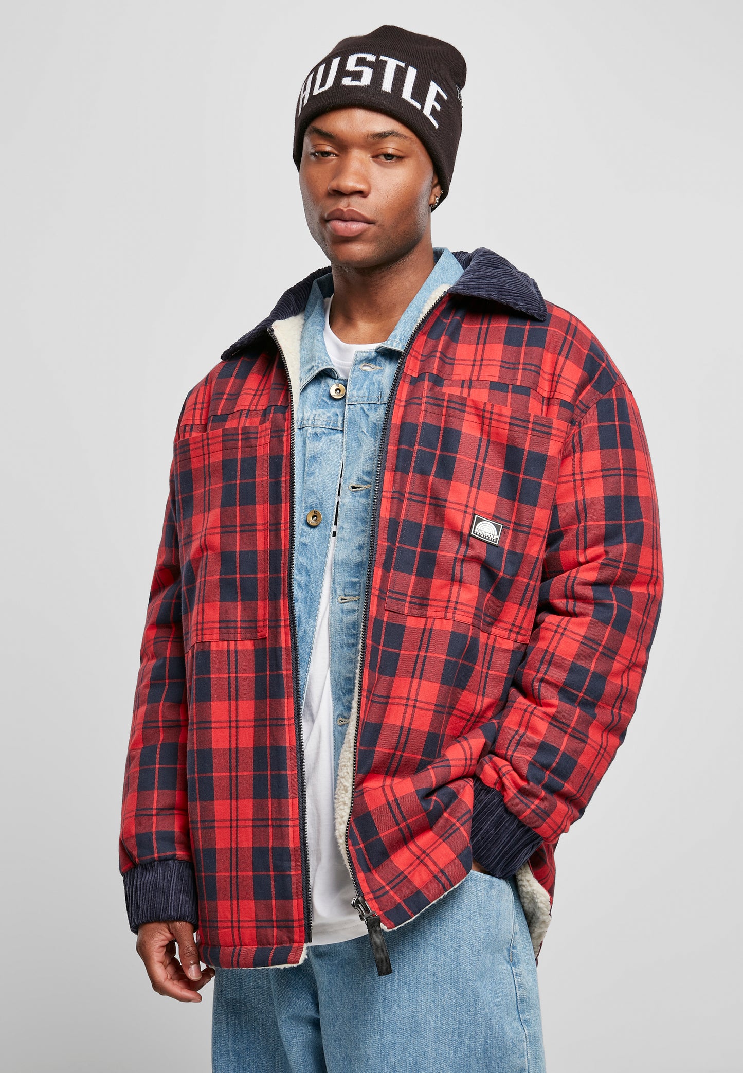 Southpole Check Flannel Sherpa Jacket