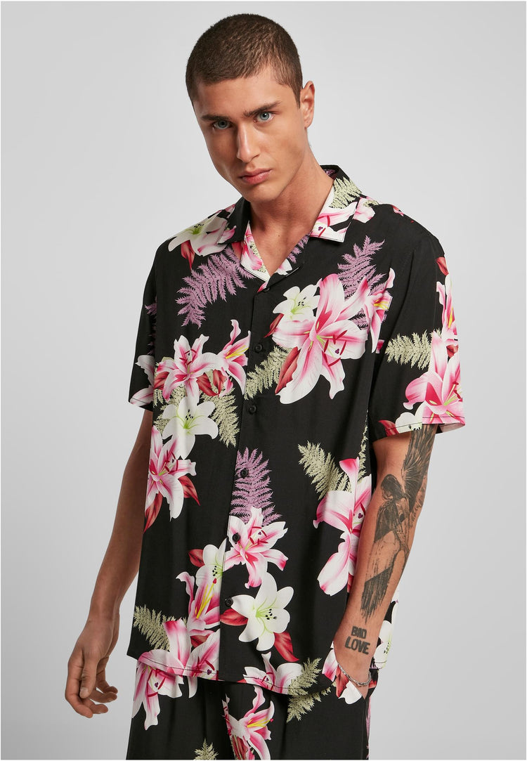 Urban Classics viscose aop resort shirts