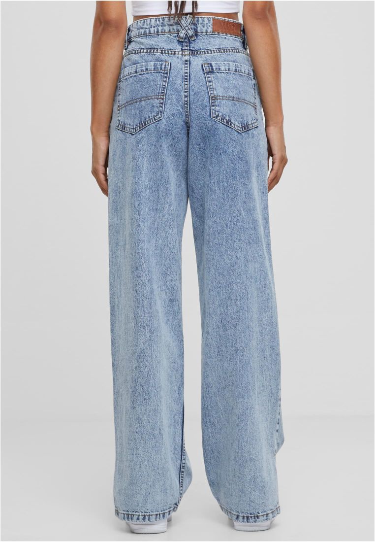Ladies Wide Leg Slit Denim