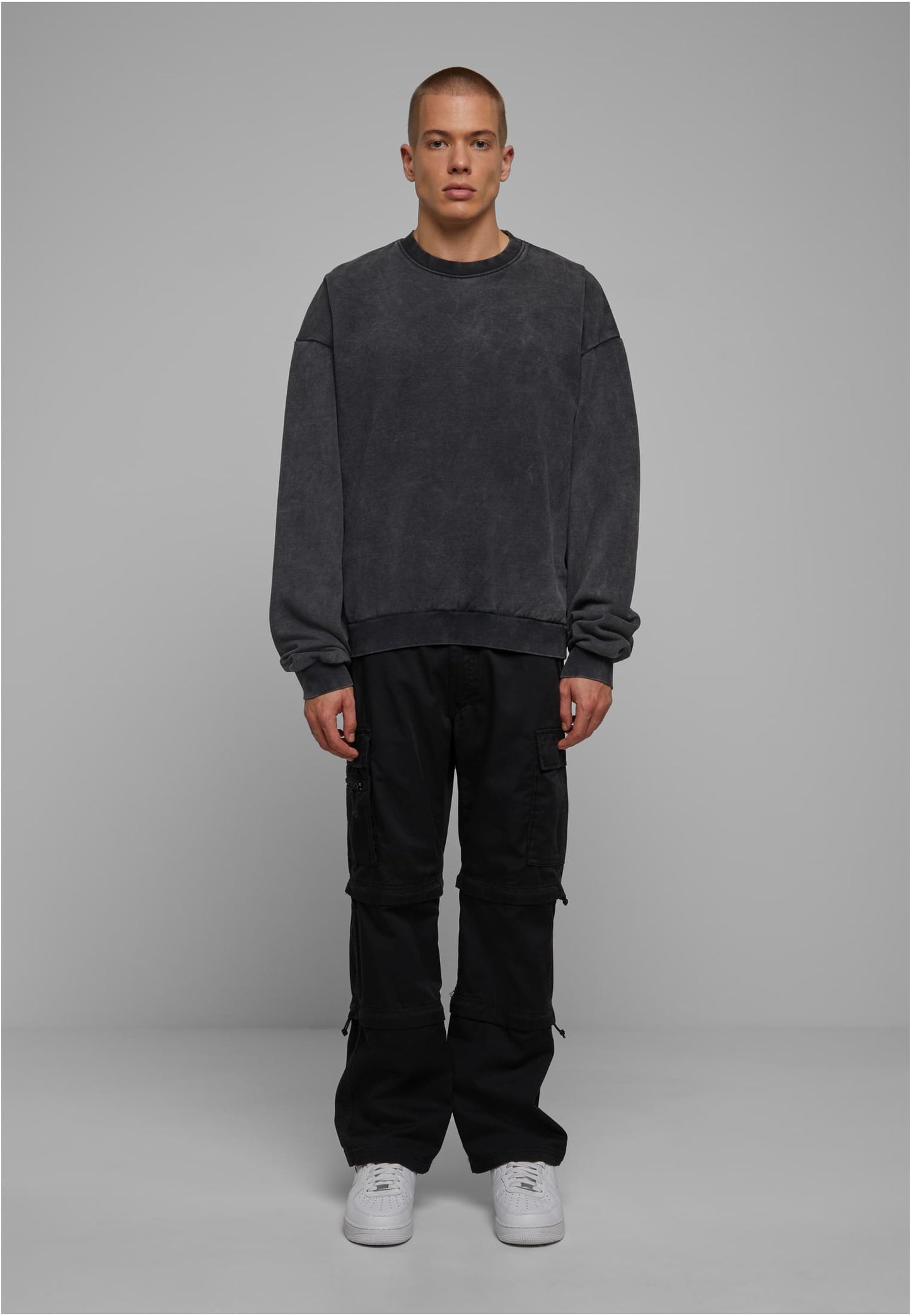 Heavyweight Acid washed oversize crewneck sweatshirt