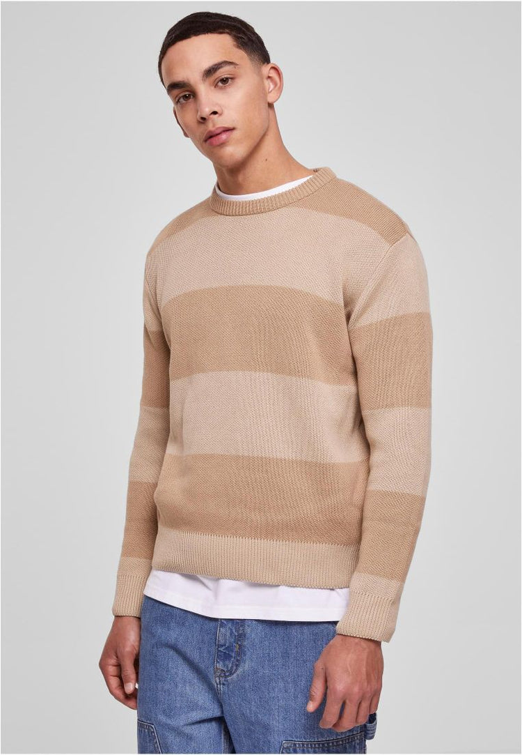 Heavy Oversized Striped Sweatshirt