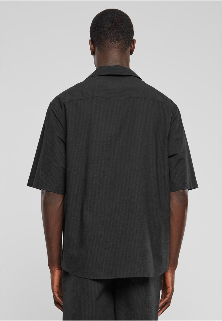 Urban Classics Relaxed Seersucker Short Sleeve Shirt