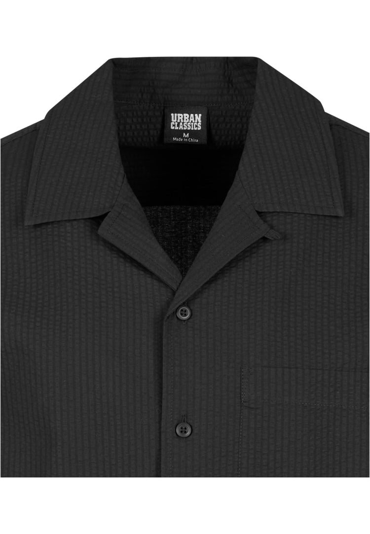 Urban Classics Relaxed Seersucker Short Sleeve Shirt