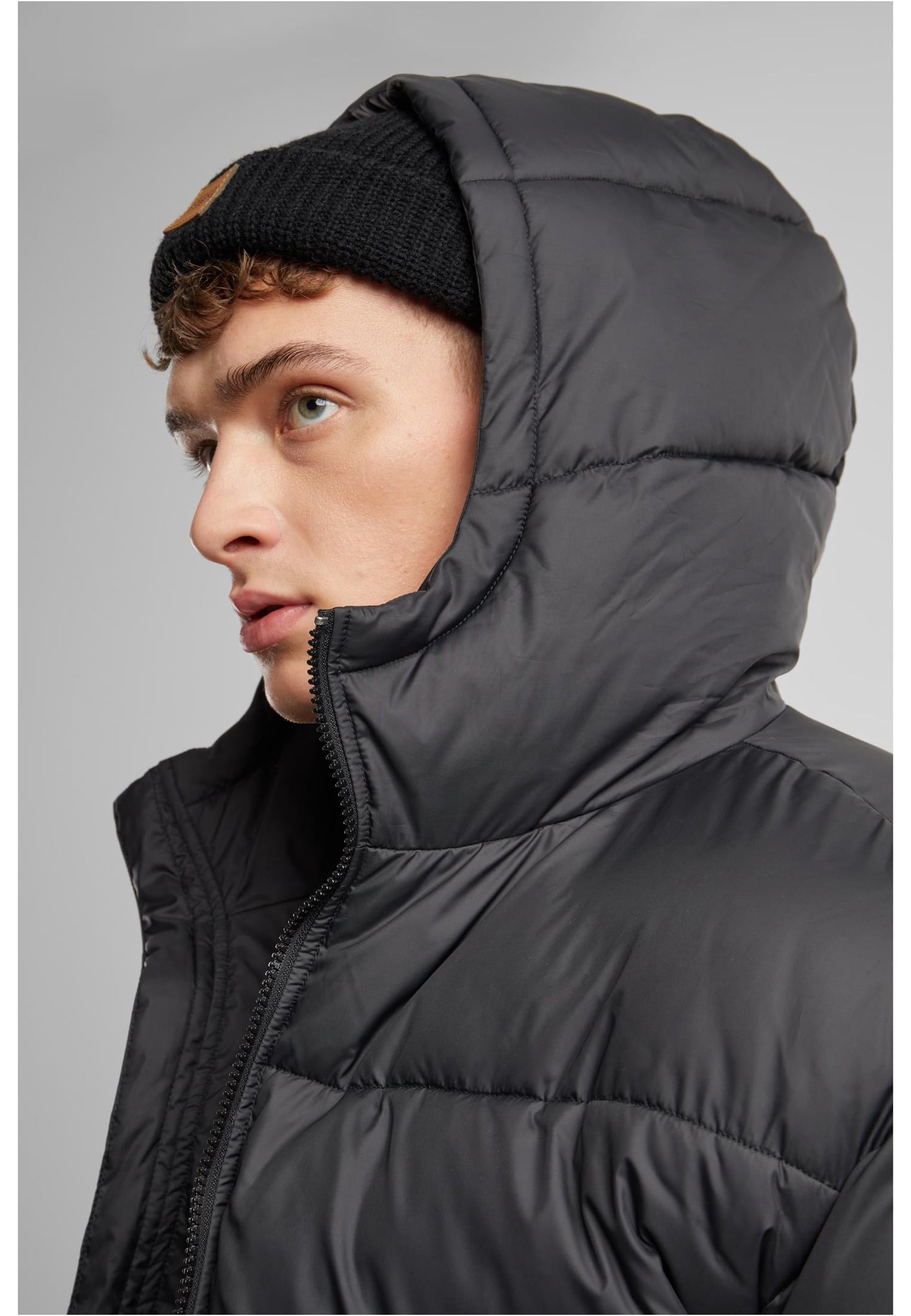 Basic Puffer Jacket With Hood