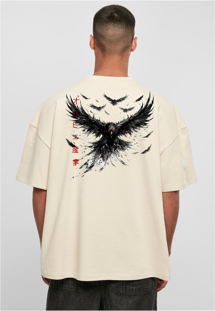 Olivier Industries TM-Handmade 2 side print Raven unisex oversize Tee