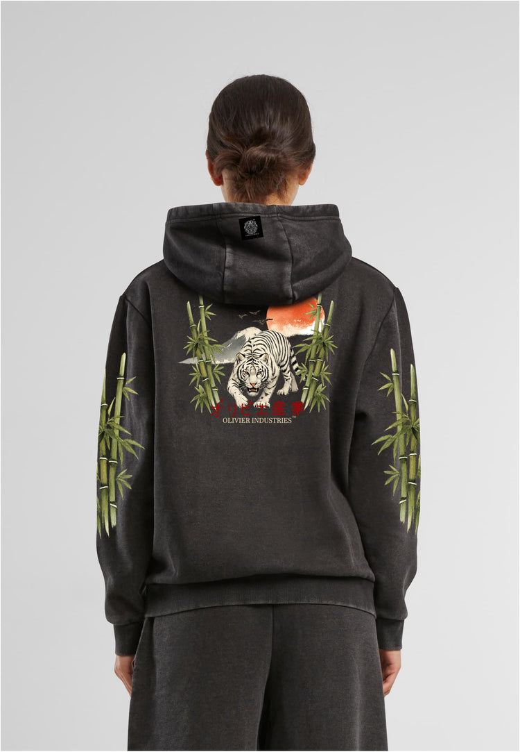 Olivier Industries ®  Tiger Bambus handmade limited edition Vintage oversized ladies Hoodie