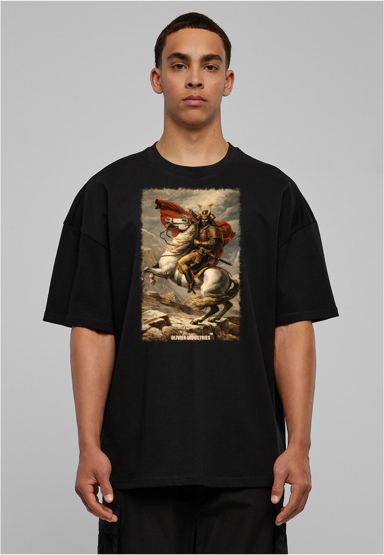 Olivier Industries TM - Handmade - Bonaparte Samurai unisex heavy oversize Tee blck