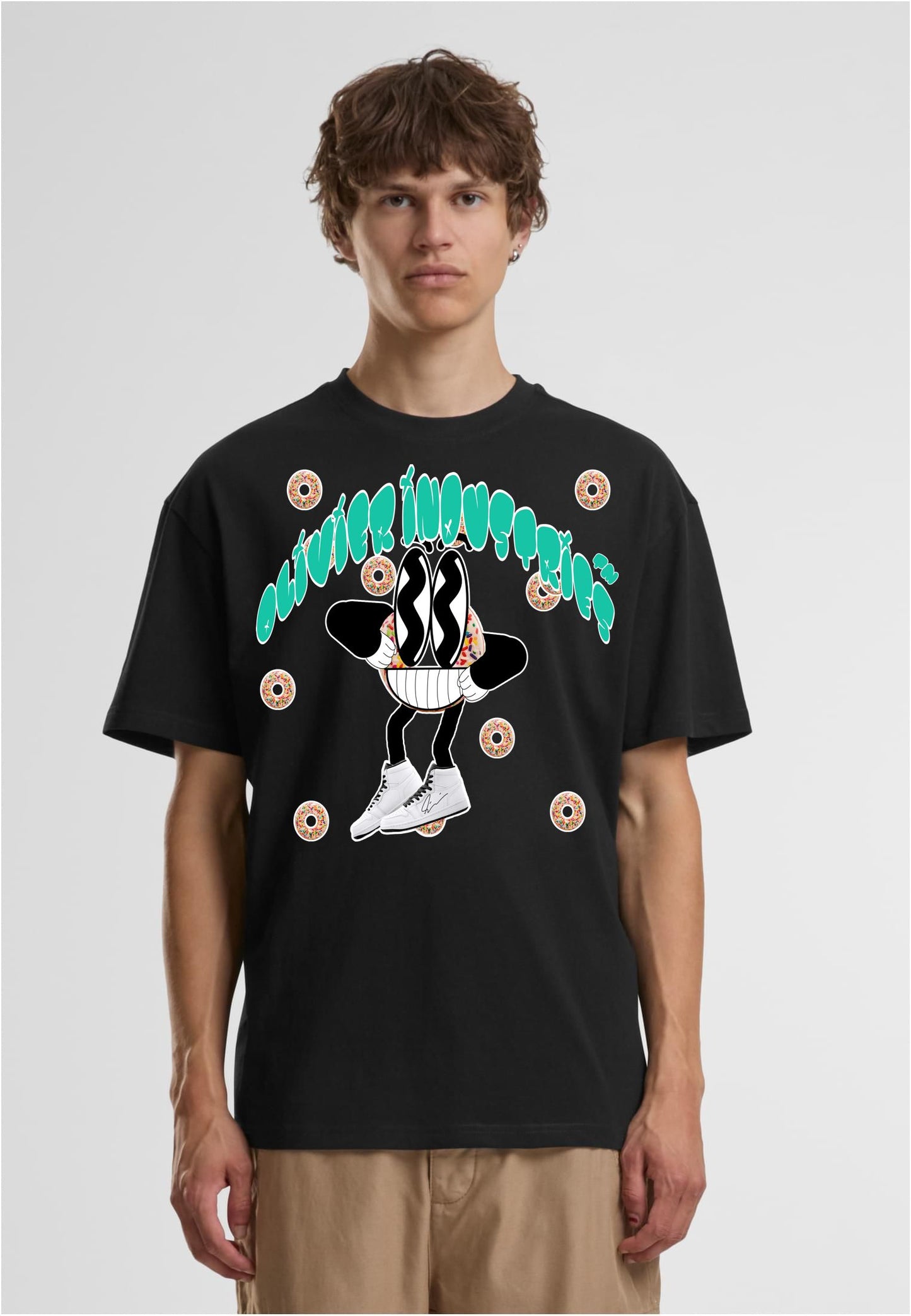 Olivier Industries ® Donut loose Fit men Shirt black
