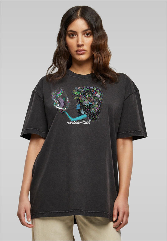 Olivier Industries TM -Medusa -oversized vintage ladies tee blck