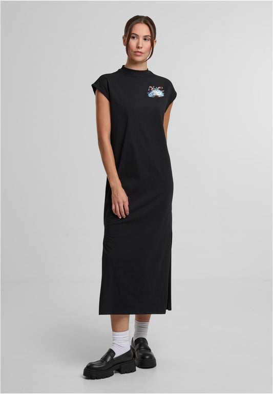 Olivier Industries TM - Fächer 2 side print - Ladies  vintage long Dress blck