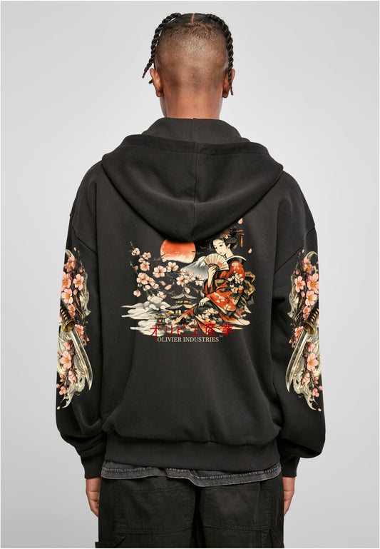 Olivier Industries TM Geisha all side printed heavy unisex zip Jacket