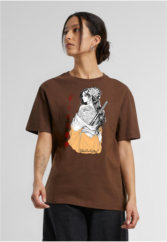 Olivier Industries TM - Geisha one line Art -everyday Ladies Tee
