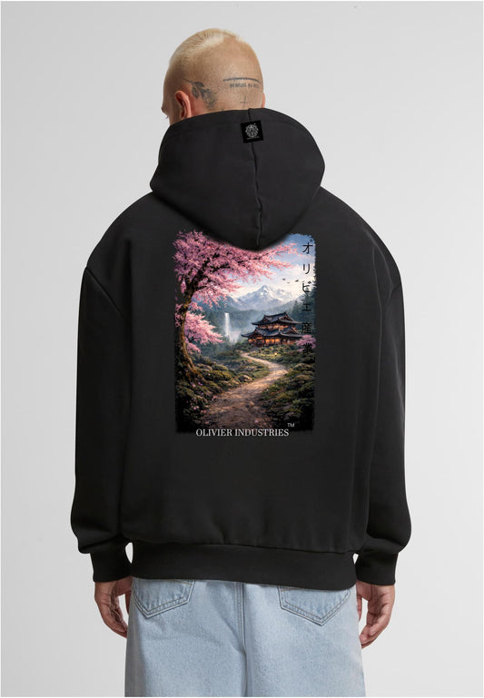 Olivier Industries TM Samurai house colored oversize heavy unisex Hoodie blck