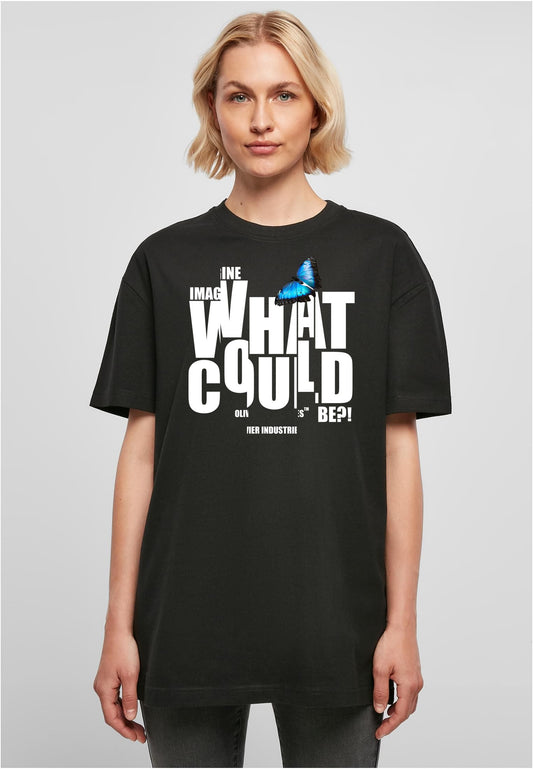 Olivier Industries TM - imagine what could be butterfly boyfriend  oversize ladies tee