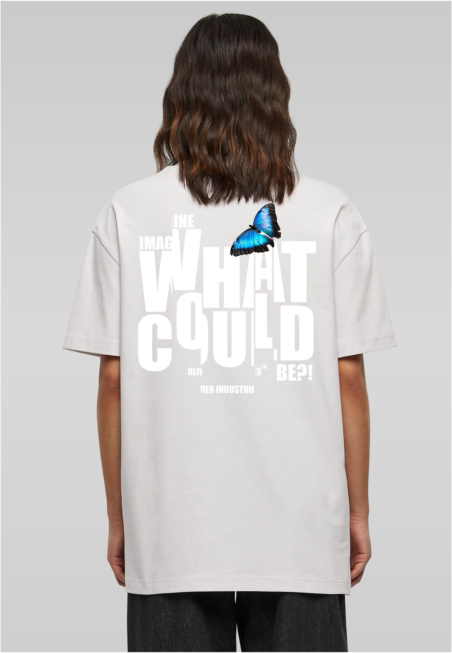 Olivier Industries TM - Imagine what could be butterfly distressed double print ladies every day tee