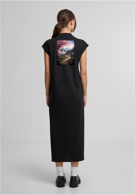 Olivier Industries TM - Samurai House 2 side print - Ladies  vintage long Dress blck