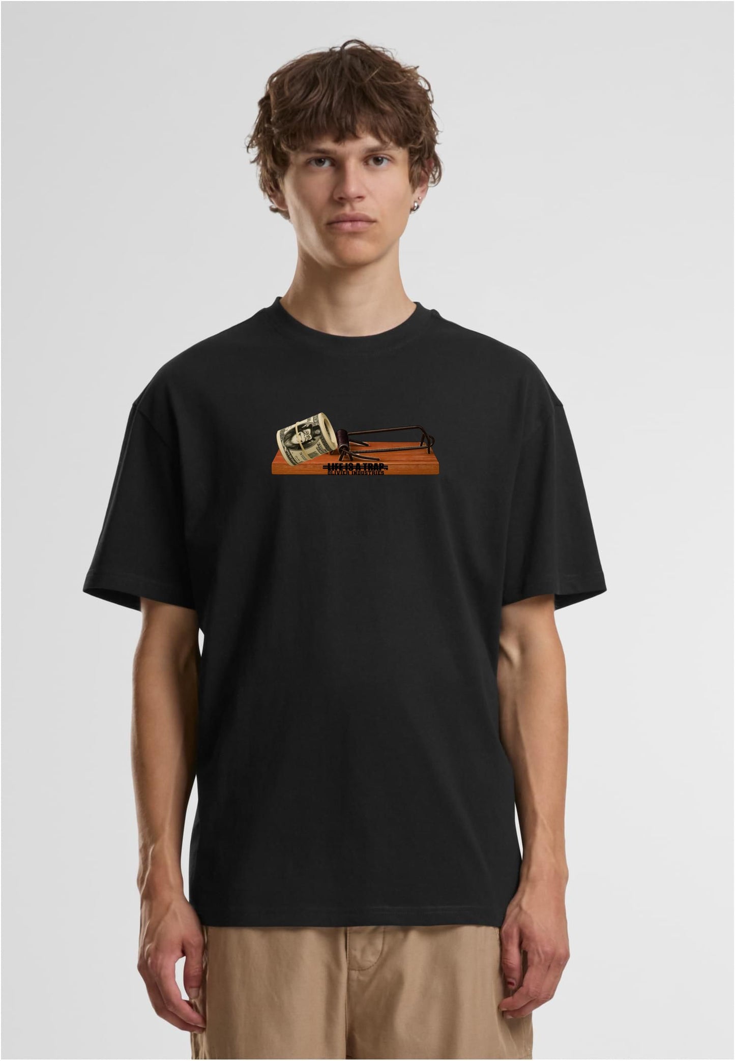 Olivier Industries ® Life is a Trap loose Fit men Shirt black