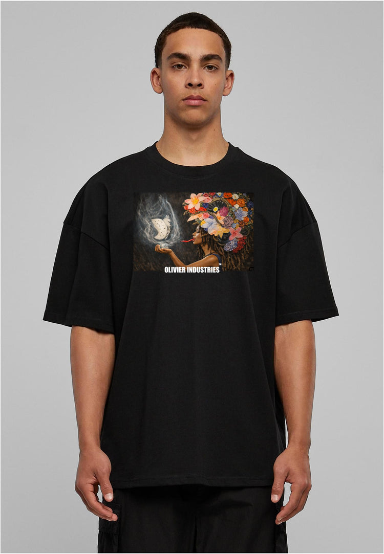 Olivier Industries TM - Handmade - Medusa unisex heavy oversize Tee blck