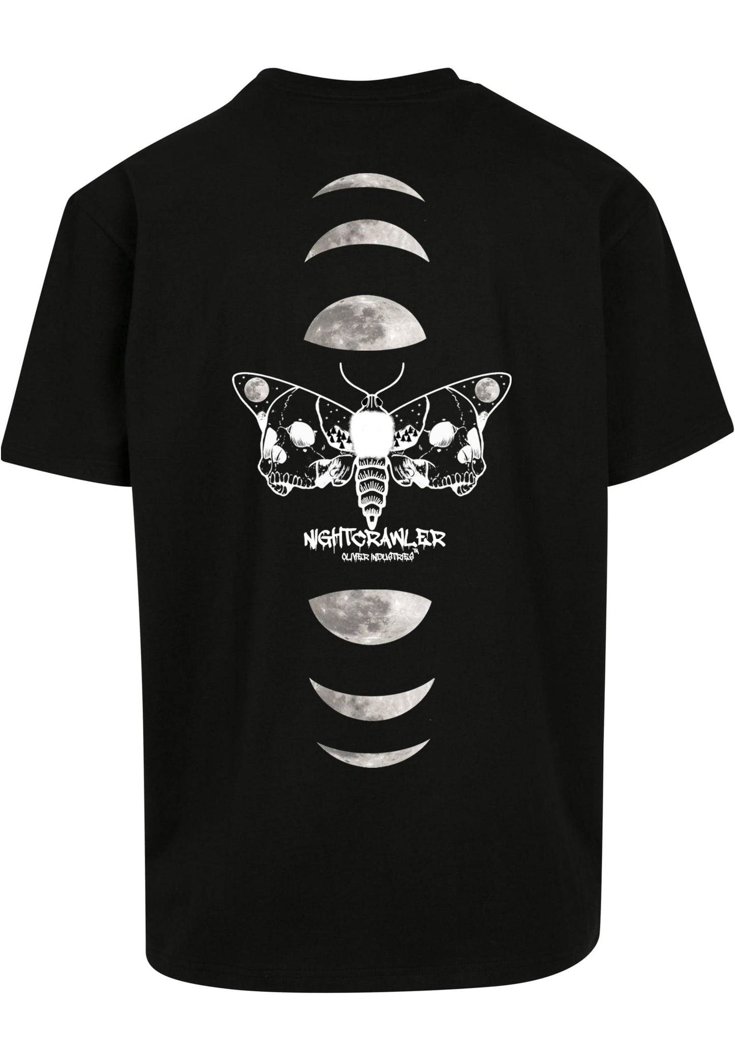 Olivier Industries Nightcrawler Moth Moon oversize Men T-shirt