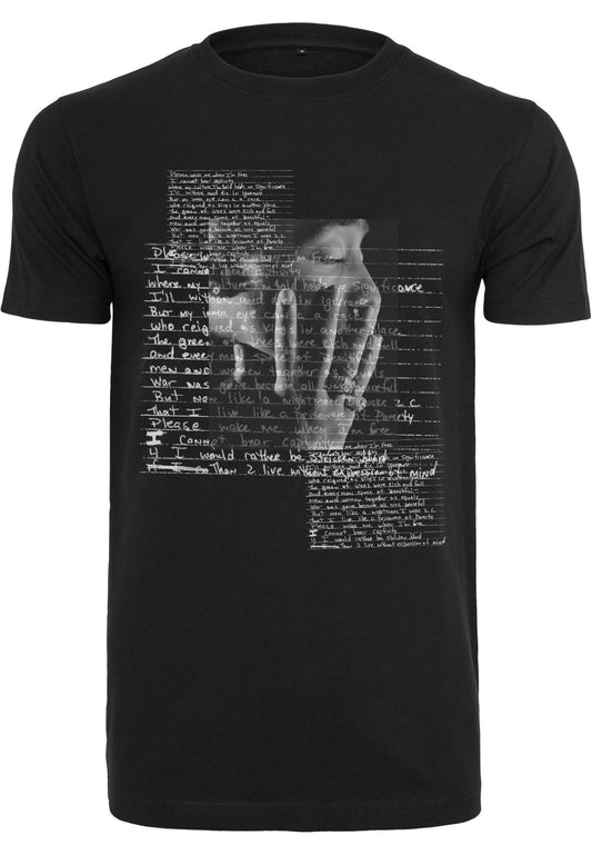 Tupac handmade written Lyrics Men T-shirt - Olivier Industries ® Art & Apparel