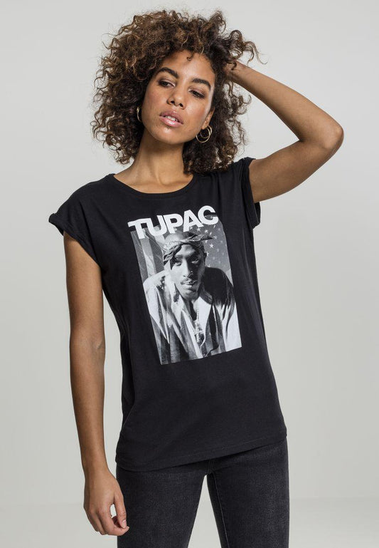 Tupac Photo on Ladies Top - Olivier Industries ® Art & Apparel