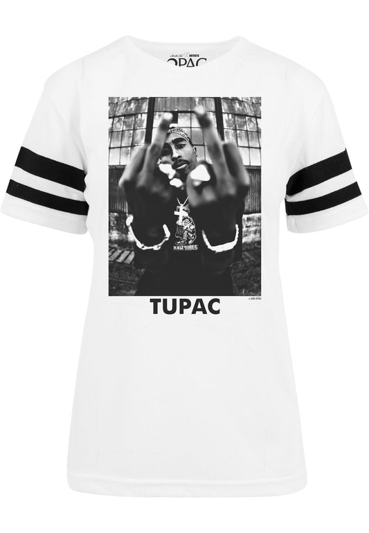 Tupac Fuck the World woman Mesh Baseball T-shirt - Olivier Industries ® Art & Apparel