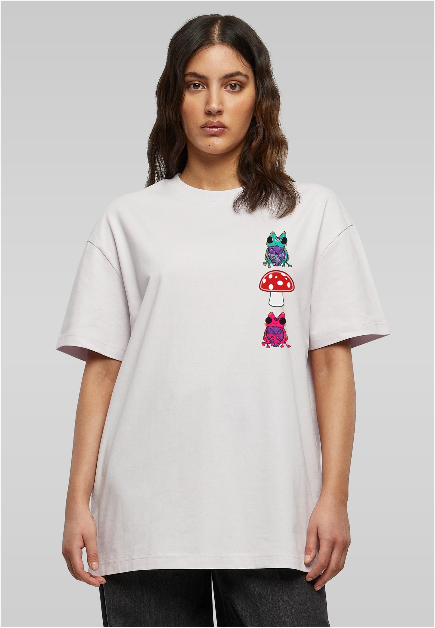Olivier Industries TM frog mushroom Ladies Boyfriend Tee