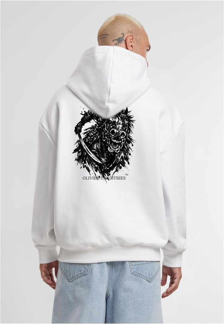 Olivier Industries TM Samurai blck whte oversize heavy unisex Hoodie