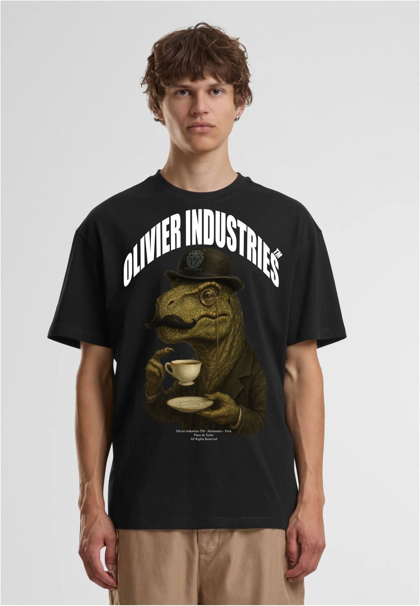 Olivier Industries ®Tea Rex loose Fit men Shirt black